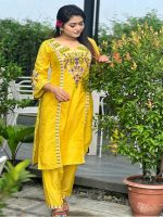 Yelow rayon Silk